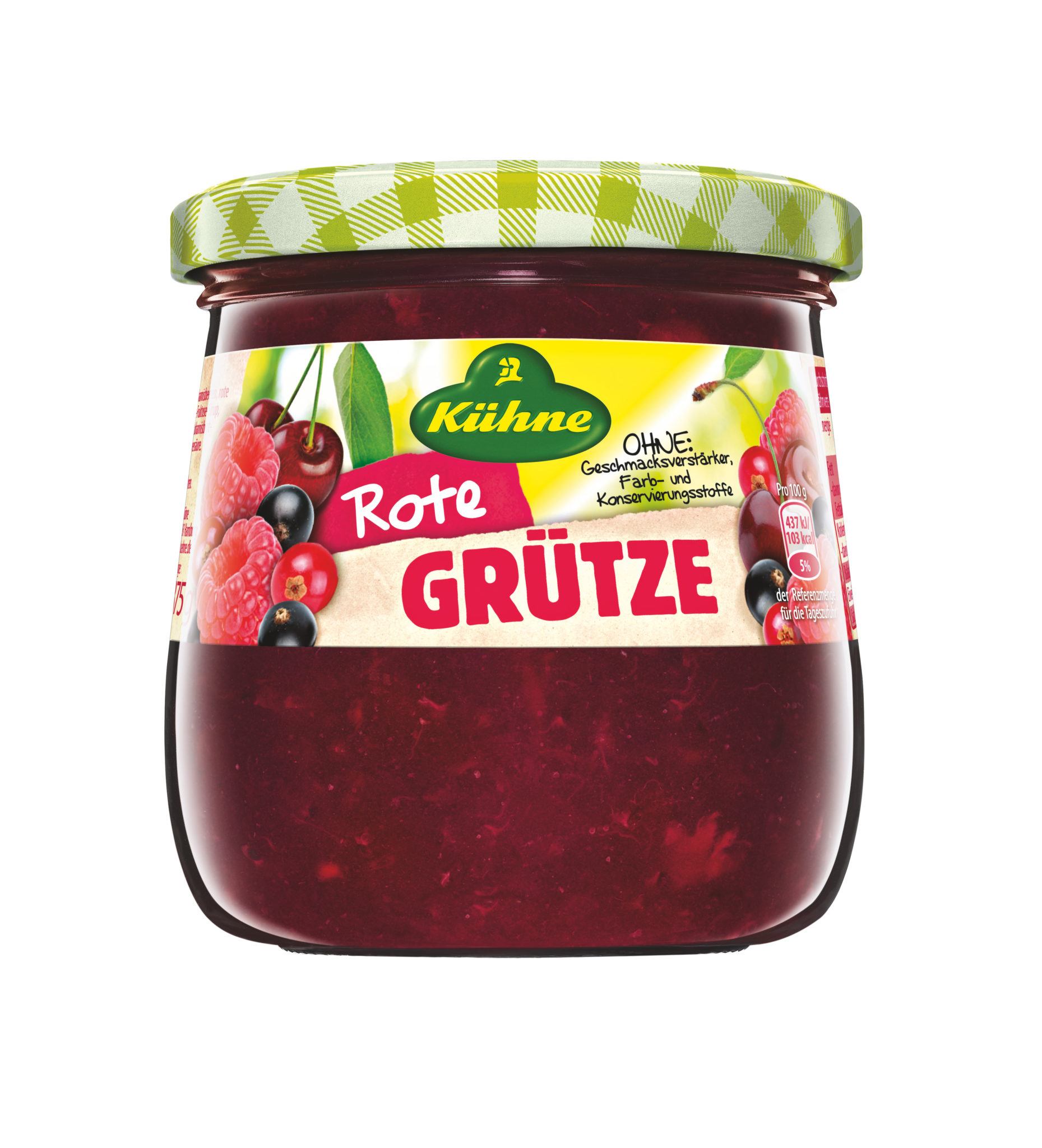 Lebensmittelwarnung Kühne Rote Grütze, 375 g Glas